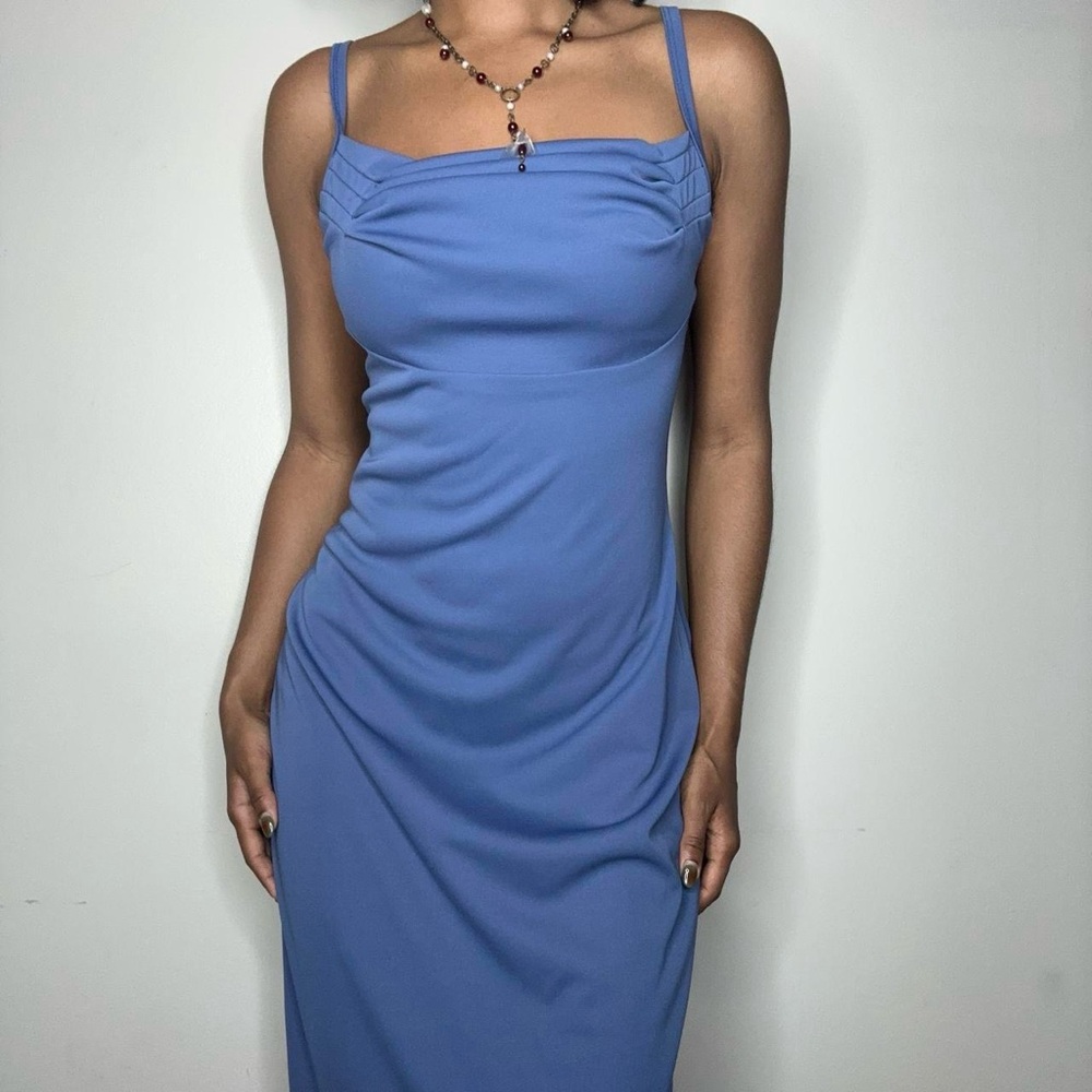 Vintage All That Jazz Blue Maxi Dress